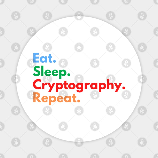 Eat. Sleep. Cryptography. Repeat. Magnet by Eat Sleep Repeat